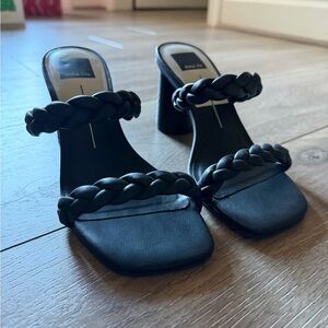 Dolce Vita Black Braided Heels